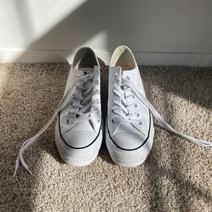 White platform converse